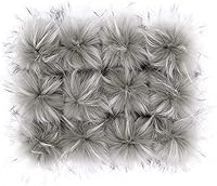 Vista 10 de 12 pompones de piel de mapache sintético para hacer tú mismo, pompón esponjoso para tejer sombrero, accesorios de bricolaje de 4.3 pulgadas