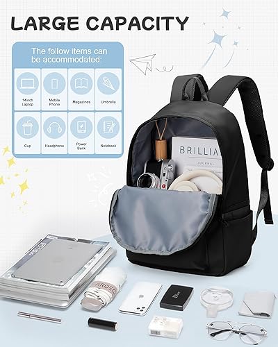 Miniatura 5 de suradar Mochila para escuela, escuela secundaria, mochila para adolescentes, niñas, niños, estudiantes universitarios, mujeres, hombres, mochila