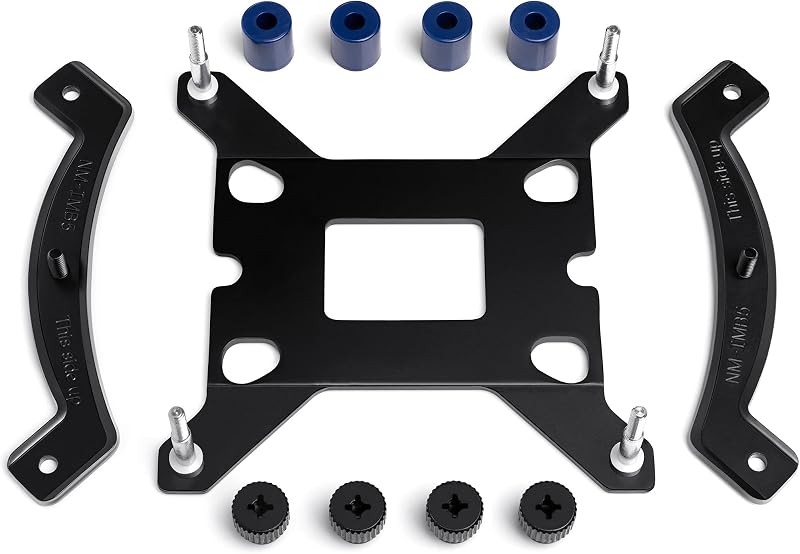 Noctua NM-i17xx-MP78 chromax.Black, Mounting Kit for Intel LGA1851/1700 | For Coolers with 78mm Mounting Pitch, Supports LGA1851/1700, 1-Piece Backplate with Fixed Struts, Trusted SecuFirm2 Quality