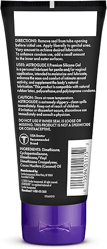 Miniatura 20 de Astroglide Lubricante de silicona (5 onzas), lubricante personal híbrido X LiquiGel para sexo vaginal y anal, sedoso y ligero para hombres, mujeres