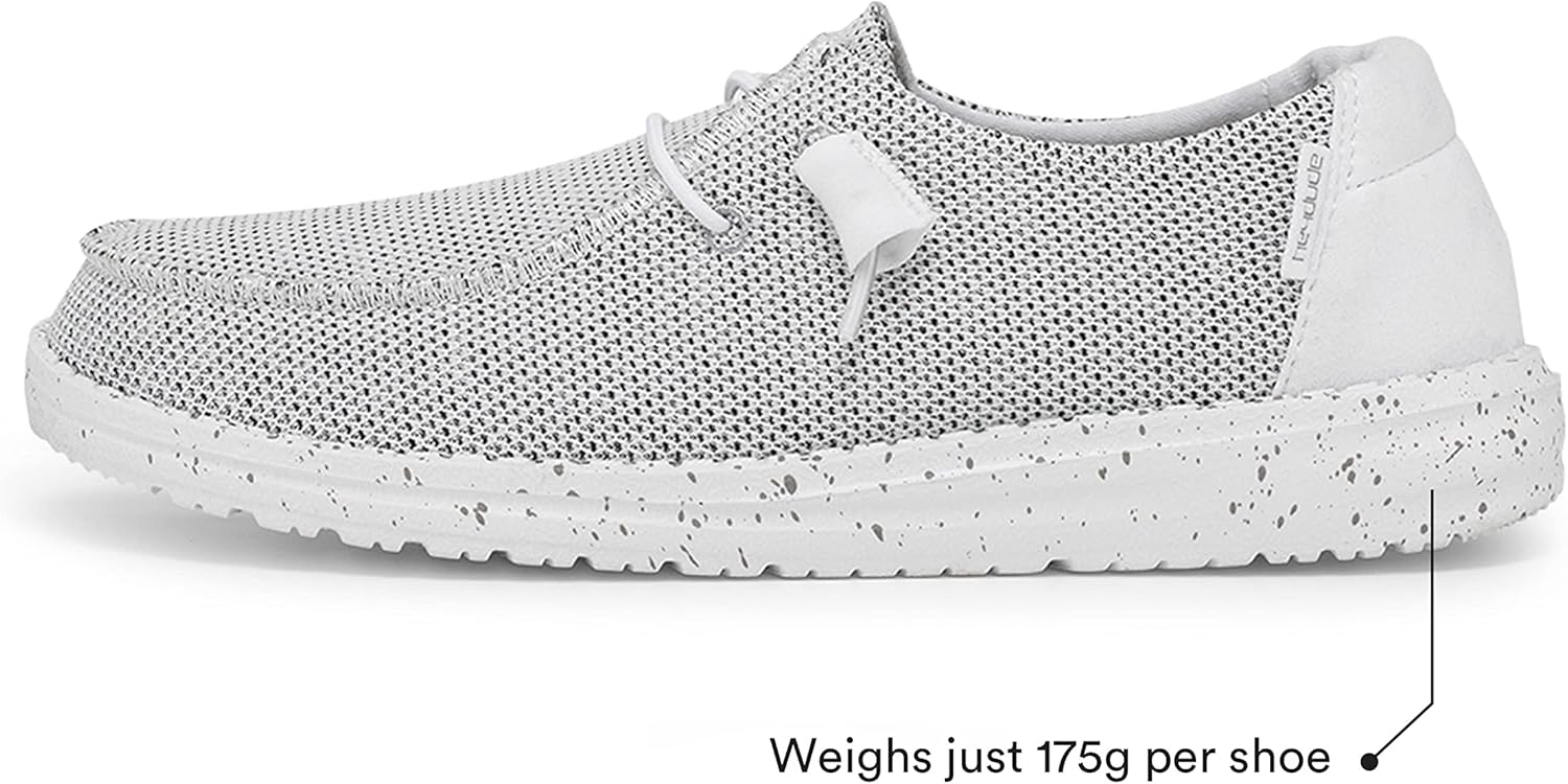 Hey Dude Women's Wendy Canvas | Womens Shoes | Womens Lace Up Loafers | Comfortable & Light-Weight 8 Chambray Aqua