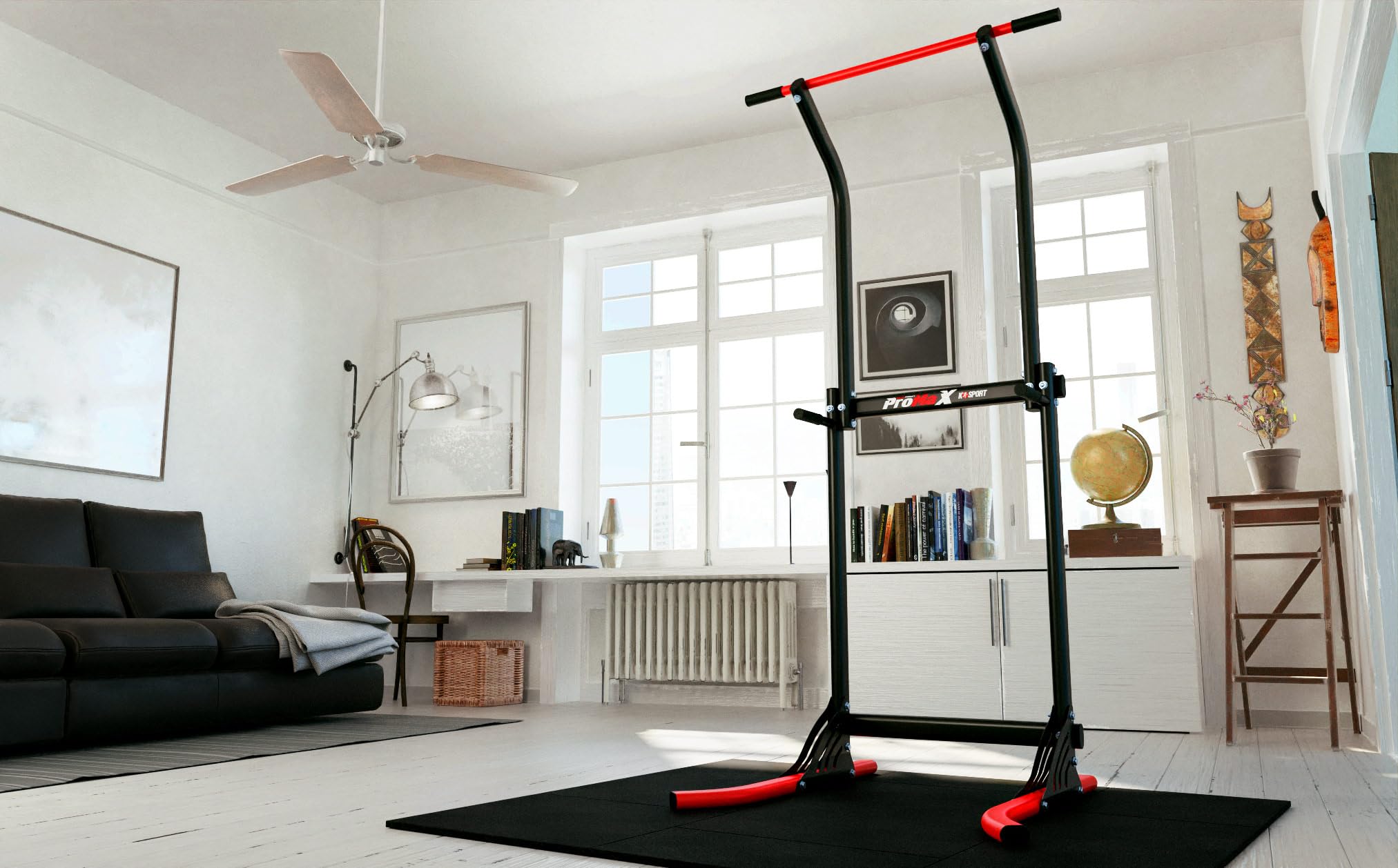 K-Sport: Power Tower Attrezzatura per il fitness | Barra per trazioni autoportante | Torre di forza multifunzionale fino a 150 kg | Torre per il fitness | Power Rack per palestra domestica |