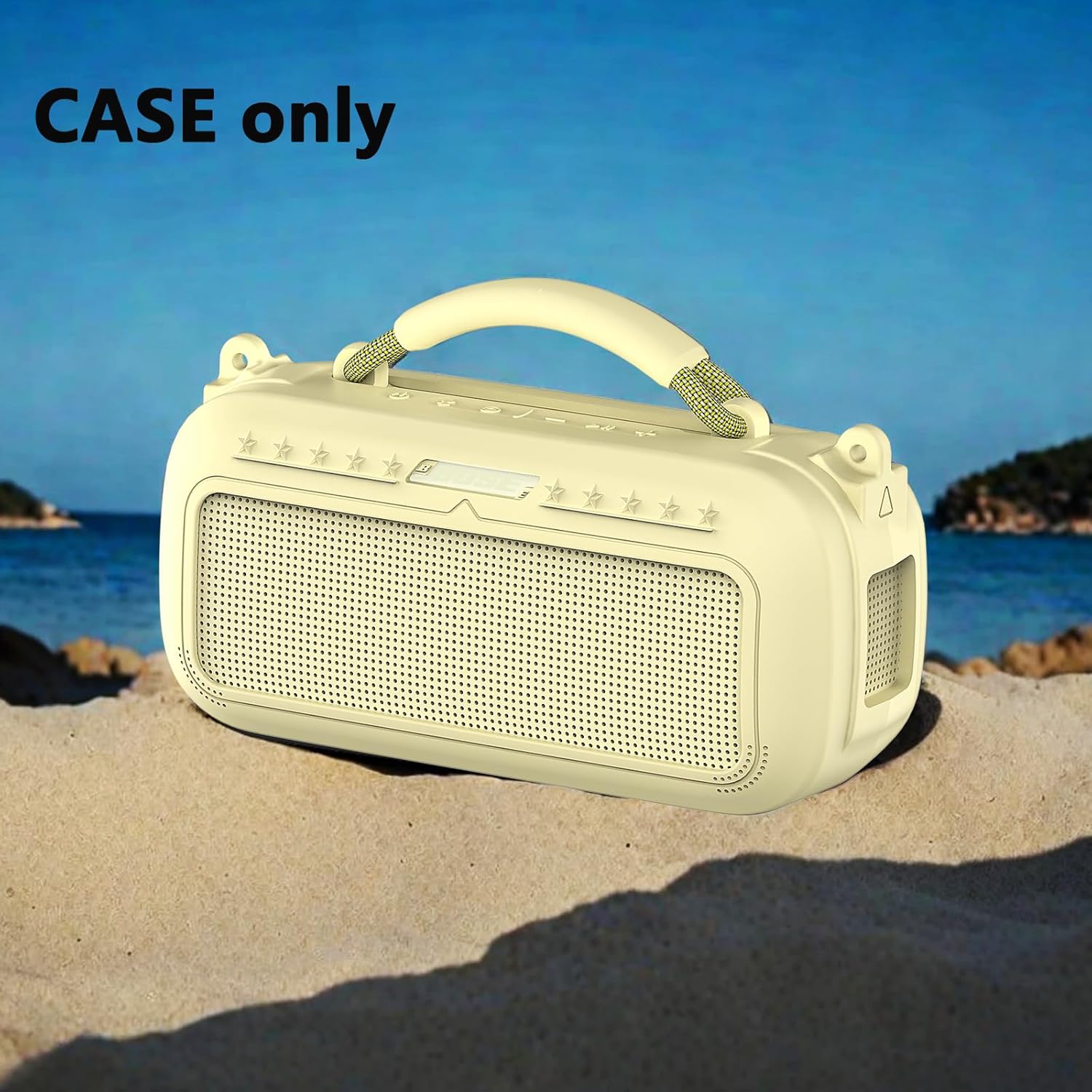 JCHPINE Silicone Cover Case for Bose SoundLink Max Portable Speaker Accessories, Soft Silicone Skin for SoundLink Max Bluetooth Speaker with Shoulder Strap (Citrus Yellow Case) - Image 7