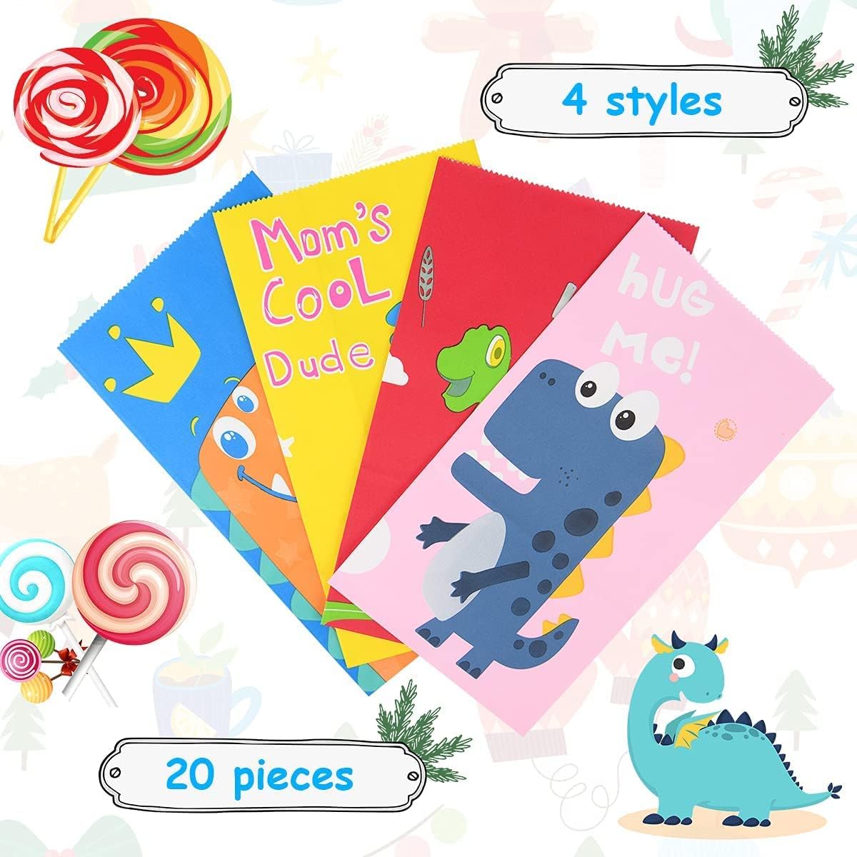 flintronic Gift Bags, 20 Pcs Sweets Party Bags Candy Paper Baging - Image 3