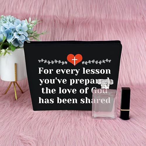 Miniatura 6 de Bolsa de maquillaje de regalo para la escuela dominical, ideas de regalos de agradecimiento para profesores, regalo cristiano para ella, regalo de