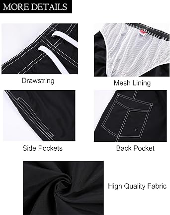 Men's Quick Dry Swim Trunks Board Shorts Swimwear Bathing Suits | Swimwear, Bathing Suit, Lightweight, Breathable, Drawstring Waist, Side Pockets, Above Knee, Surf, Beach,Gym, Vacation
