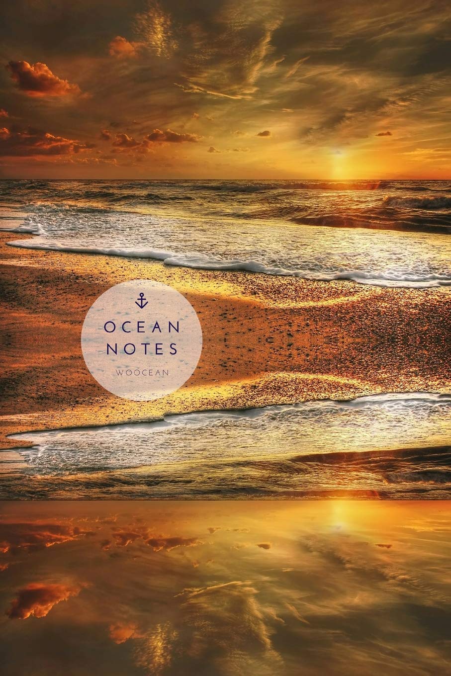 Ocean Notes: Romantic sunset at the beach | Notebook | Notizbuch | Journal | 6x9 | A5 | 100 lined and numbered pages with index