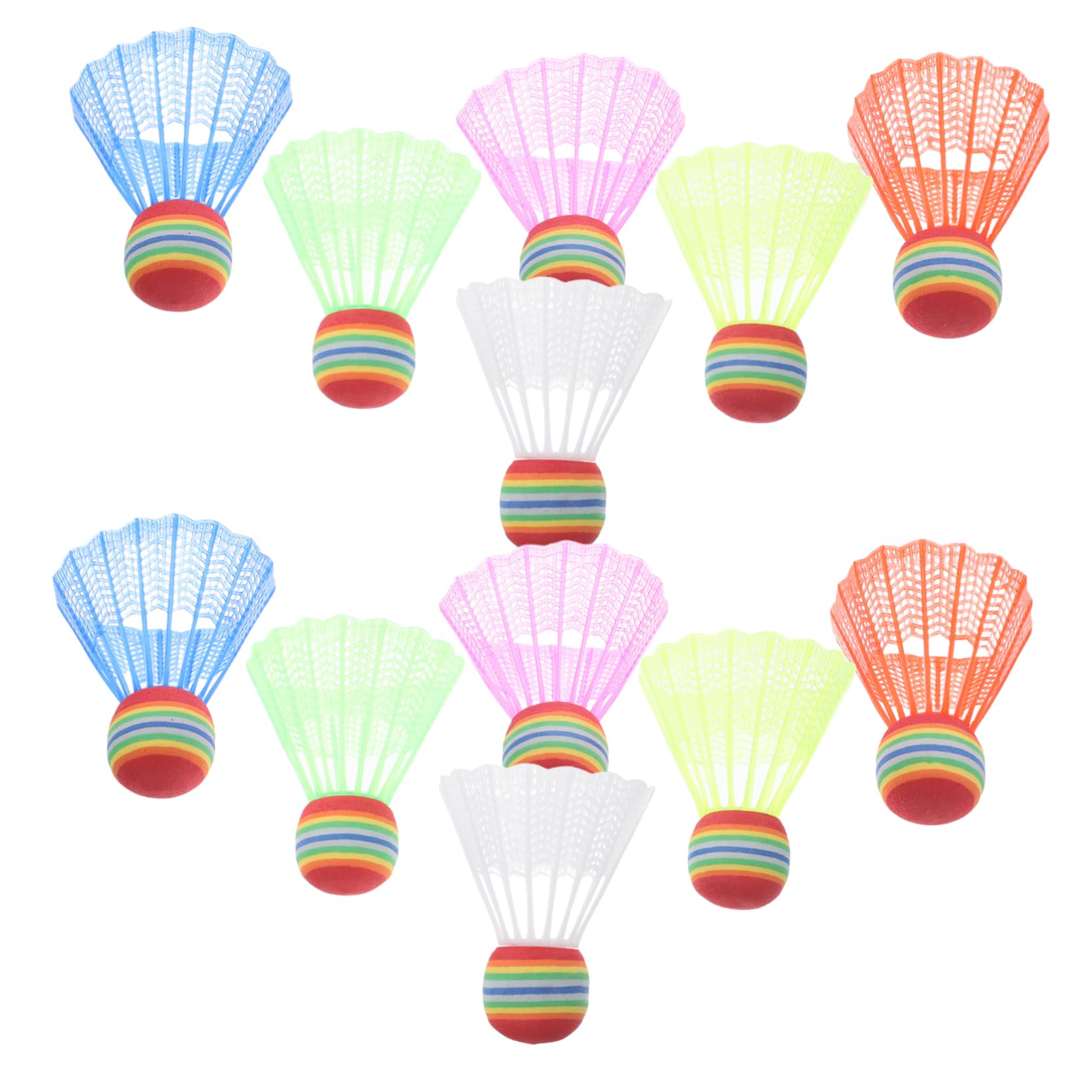 CORHAD Enhance Coordination 12pcs Kids Badminton Rackets Colorful Big Head Badminton Sets for