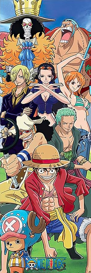 Amazon Com Poster Stop Online One Piece Manga Anime Tv Show Door Poster Luffy His Crew Size 21 X 62 Home Kitchen