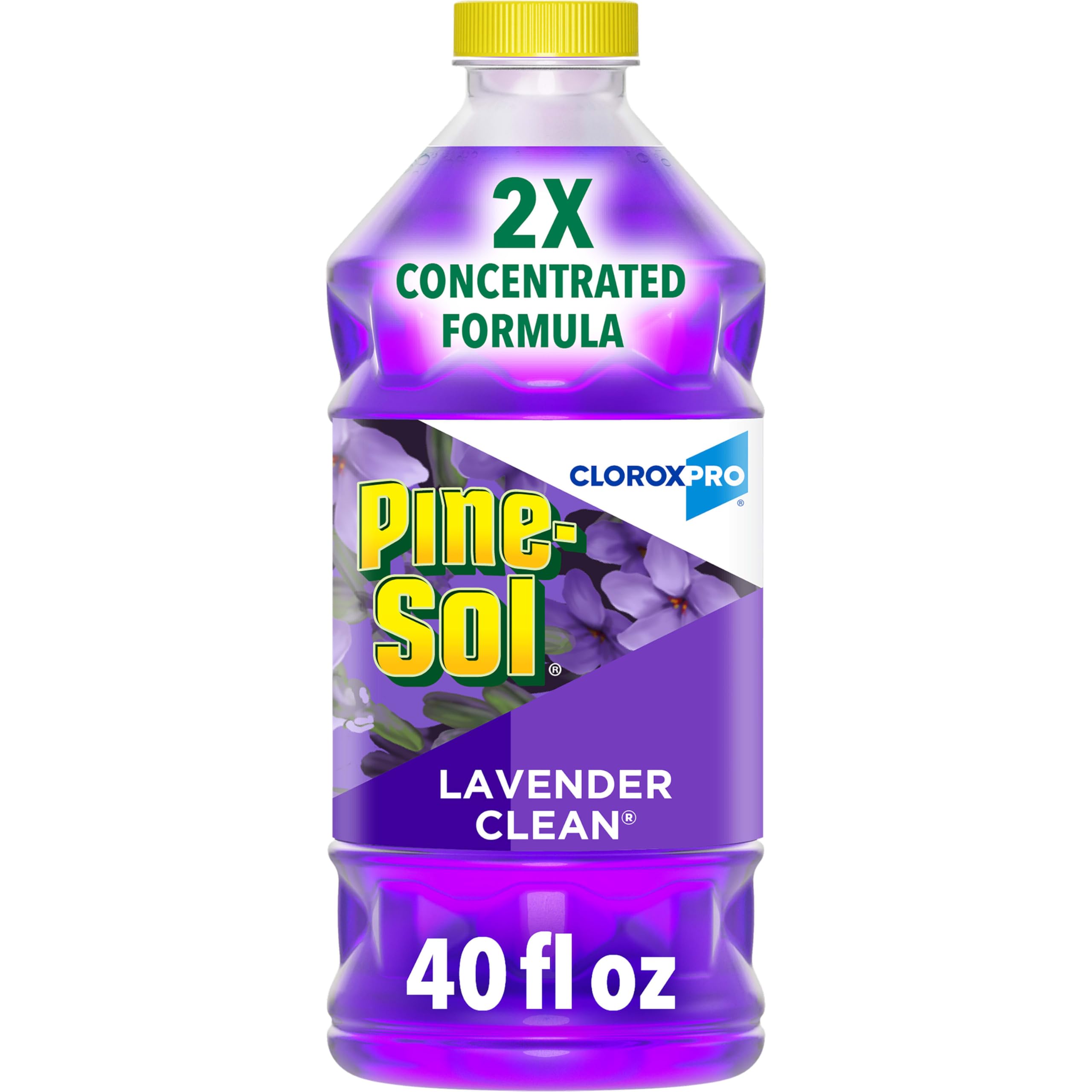 Pine Sol Multi-Surface Cleaner, CloroxPro, 2x Concentrated Formula, All-Purpose Cleaner, Lavender Clean, 40 Fluid Ounces