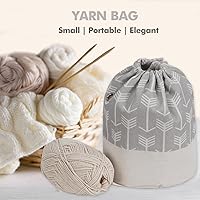 Vista 8 de TOGETRUE Bolsa de Hilo, Pequeña Bolsa de Tejido y Ganchillo, Bolsas de Almacenamiento de Hilo Portátiles Organizador para Proyectos de Ganchillo