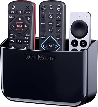 TotalMount Drop-Free Remote Holder Removable Adhesive Strips Black