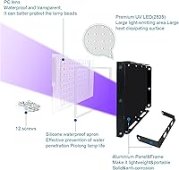 Vista 2 de Luces Negras de 100W, Luz de Inundación de Luz Negra con Enchufe e Interruptor, para Fiesta Fluorescente, Halloween, Póster Fluorescente