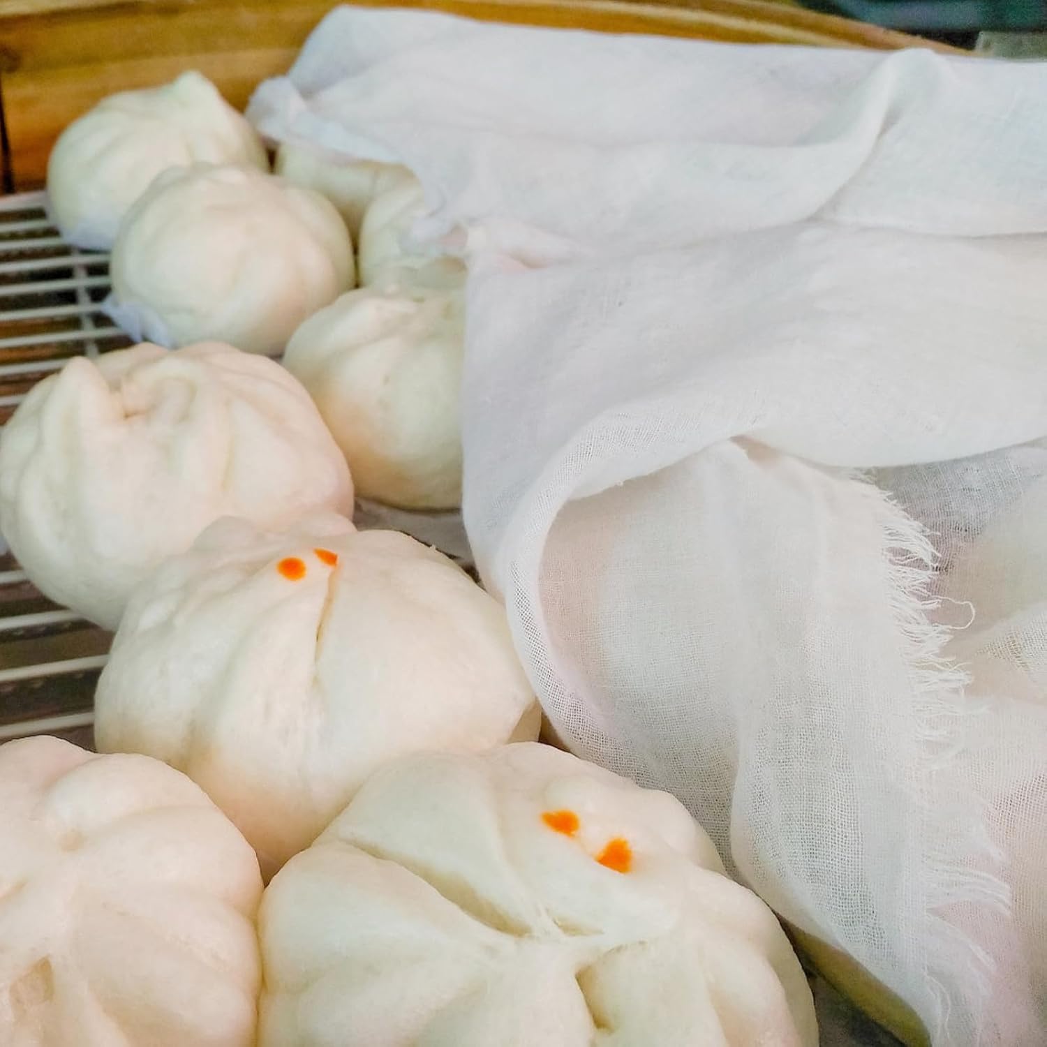 4pcs White Cotton Cheesecloth Filter Cloth for Steaming Fish and Broth
