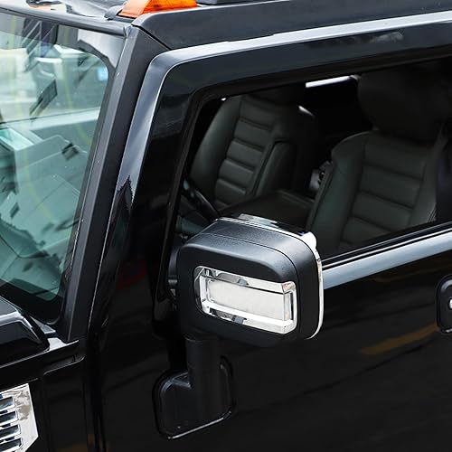 Miniatura 6 de Compatible con espejo retrovisor Hummer H2 2003-2009, protectores de lluvia, espejo retrovisor, cejas de lluvia para accesorios Hummer H2 2003-2009