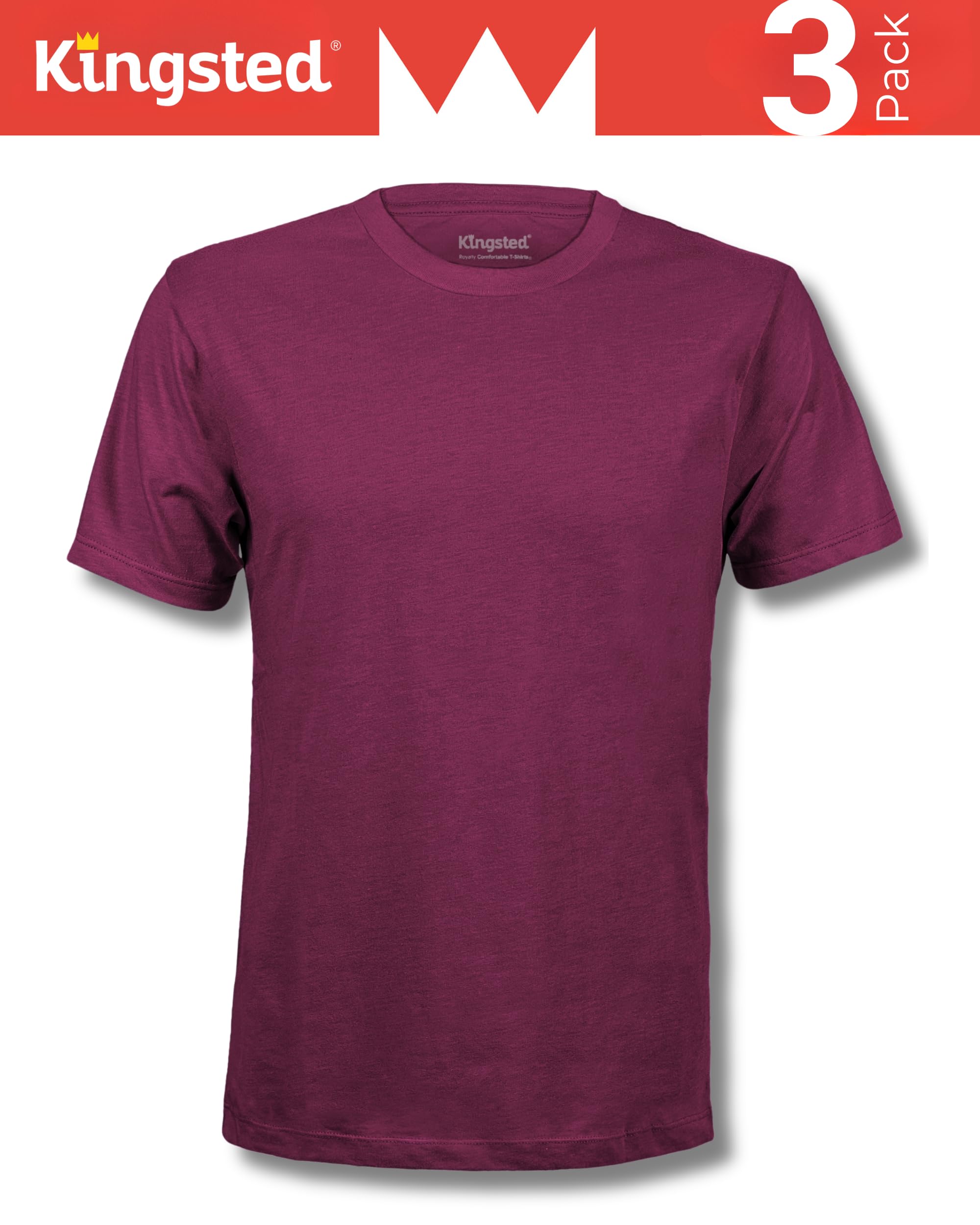 Kingsted Herren Klassische Einfarbige Herren-t-Shirts T-Shirt (4er Pack)