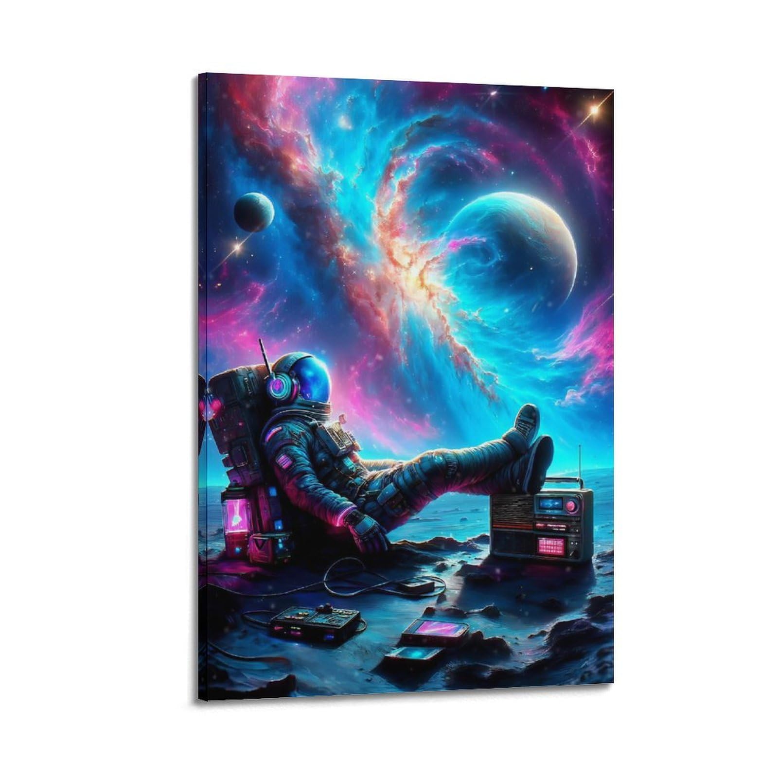 Poster astronaute serein 40x60cm : solution déco zen chambre à coucher - 6