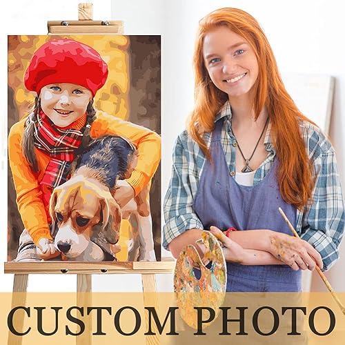 Pintura personalizada por números para adultos, foto personalizable, pintura al óleo digital con tu propia imagen para decoración de pared del