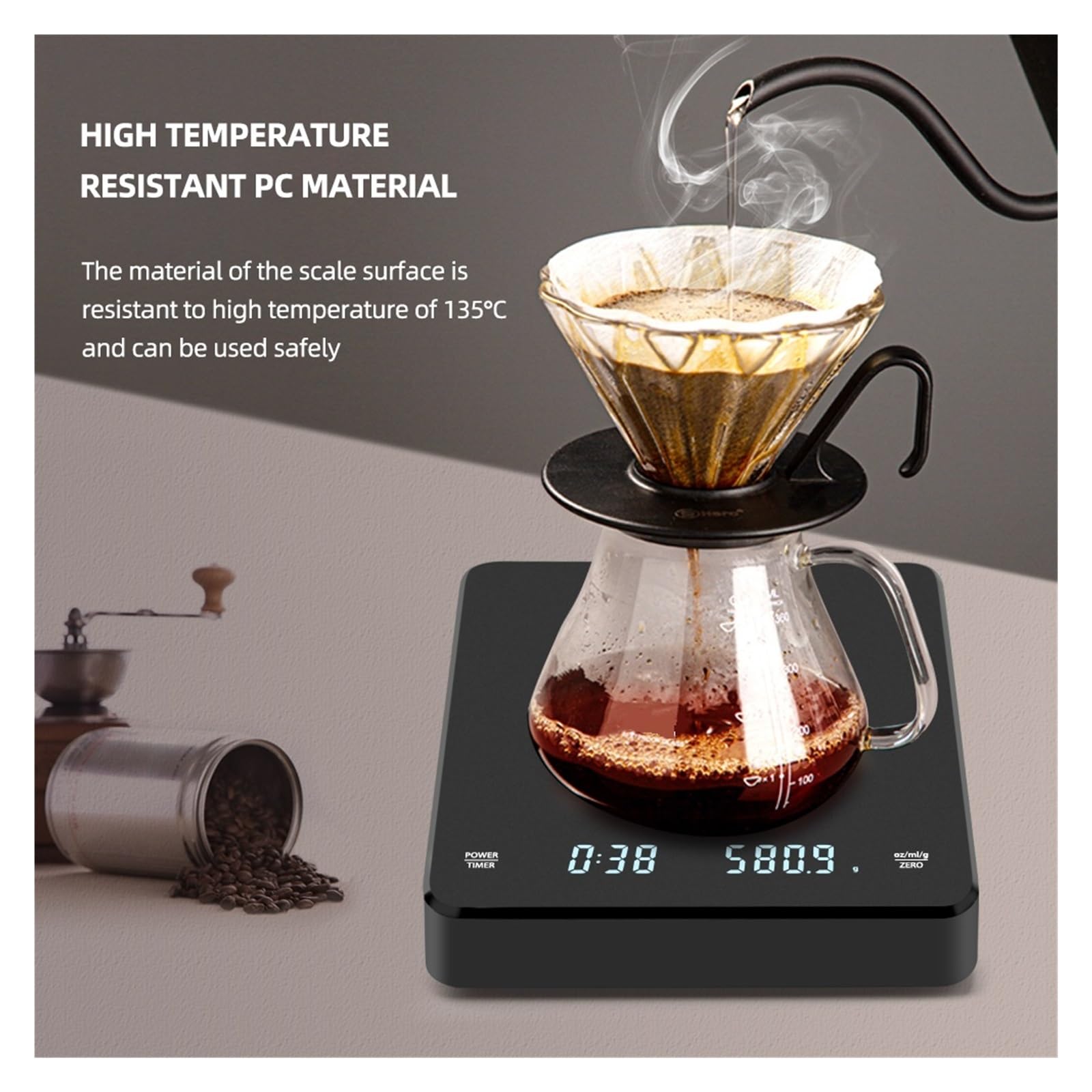 3 Kg/0.1g LED Écran Caché Minuterie Numérique Goutte À Balance Café Électronique De Haute Précision Cuisine Domestique Charge USB Mesure Précise Effort