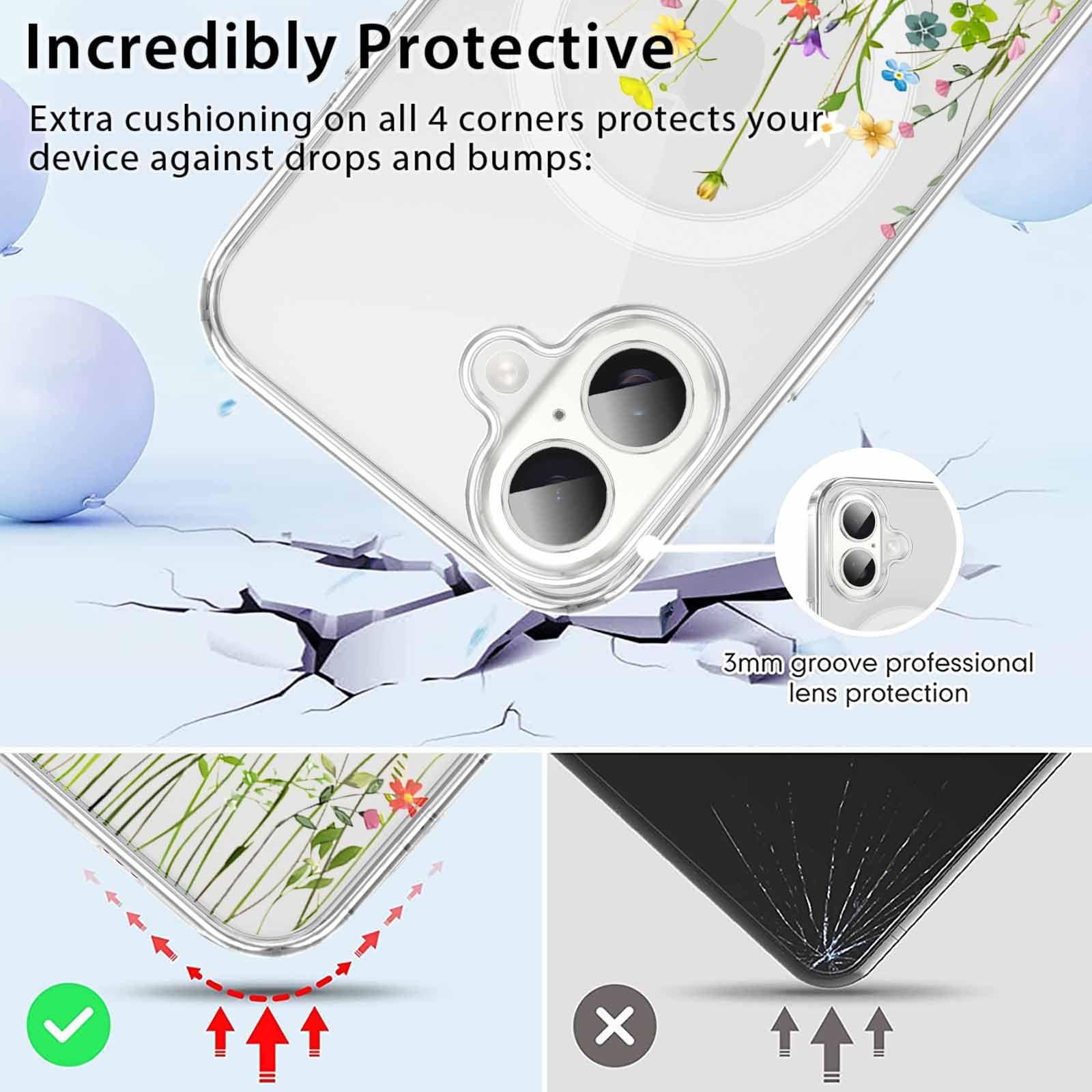 Yoedge Magnetica Cover per iPhone 16 Pro Max 6,9 con Cordino