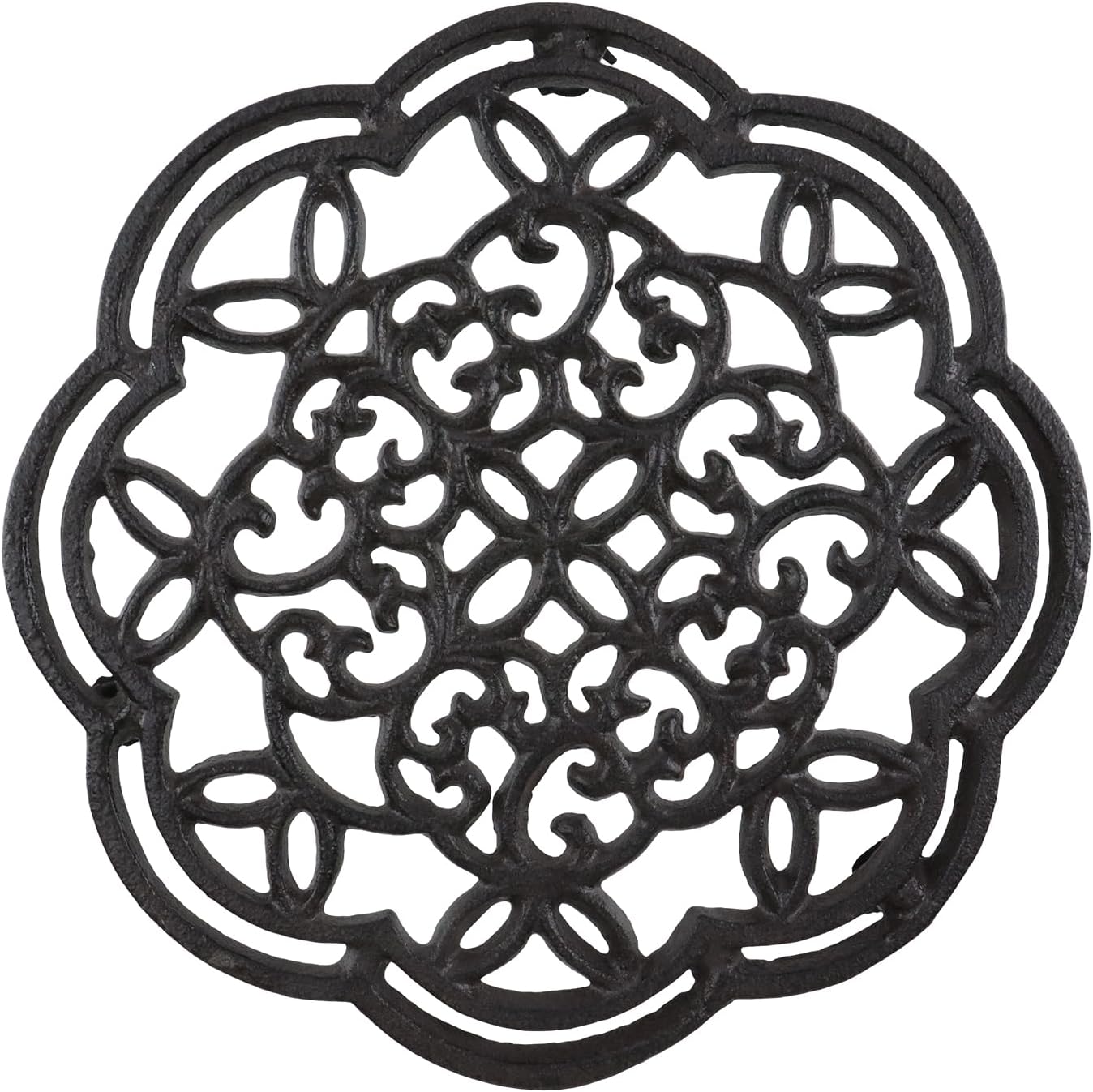Cast Iron Pineapple Trivet, Pineapple Shape, 8.66" x 5.24" | Rustproof Gold, For Hot Pots & Dishes, Decorative Hot Pad Holder, Kitchen & Dining Table Decor, Tabletop Protection