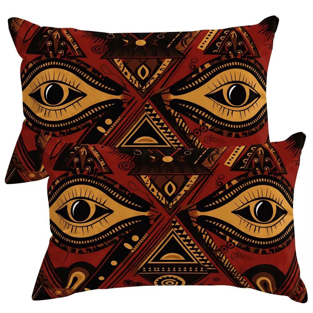 Housse coussin velours 50x60 cm taie oreiller rectangulaire géométrique rétro canapé lit