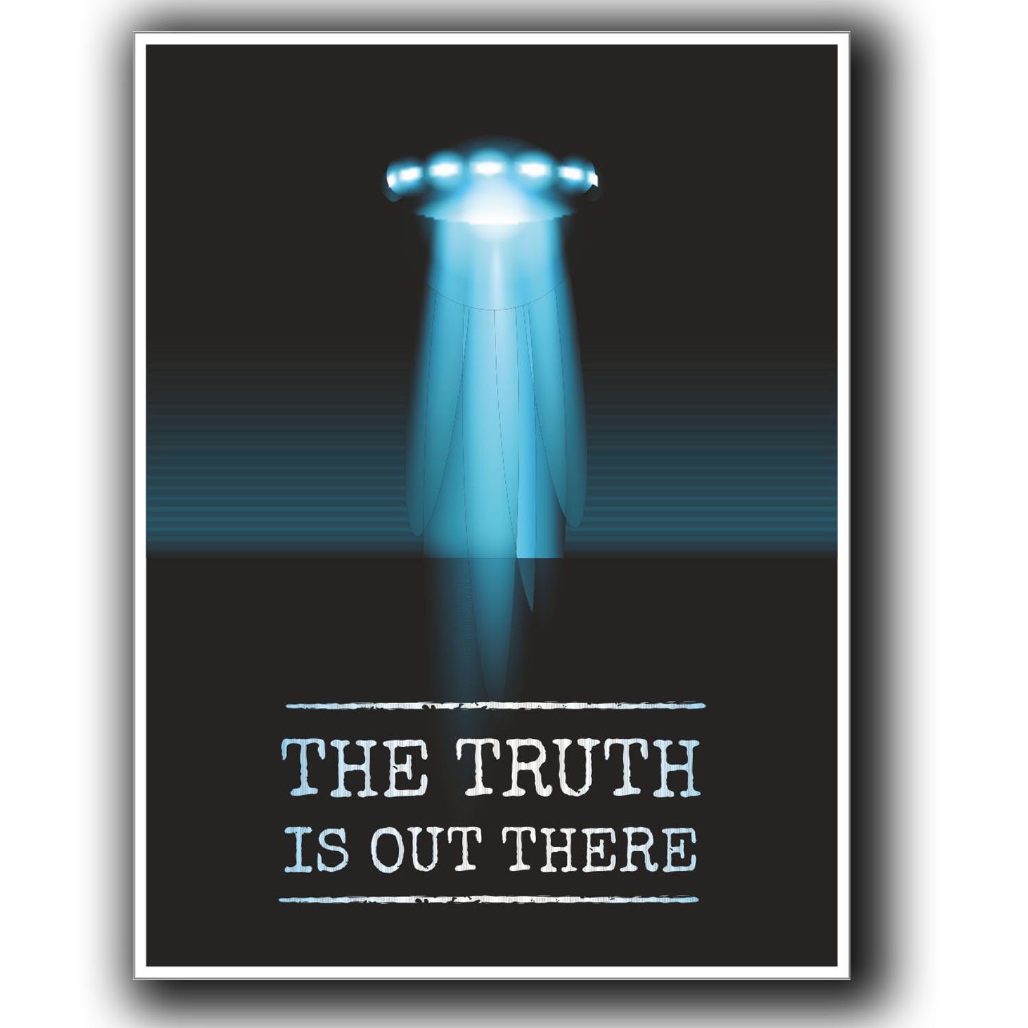 BARTUN 2 x Glossy Vinyl Stickers - UFO Alien X-Files Area 51 Bike Laptop Decal #4058 (10cm Tall x 7.6cm Wide)