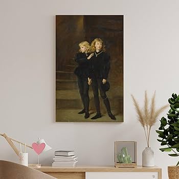 John Everett Millais 【ロンドン塔の王子達】肉筆油彩画模写 File:The Princes in the Tower by John Everett Millais (1878