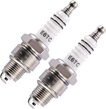 GOOFIT E6TC Spark Plug Replacement for 152F 154F 50cc 70cc 90cc 110cc Motorcycle ATV Go-karts Mini Bike 150cc Moped,Pack of 2