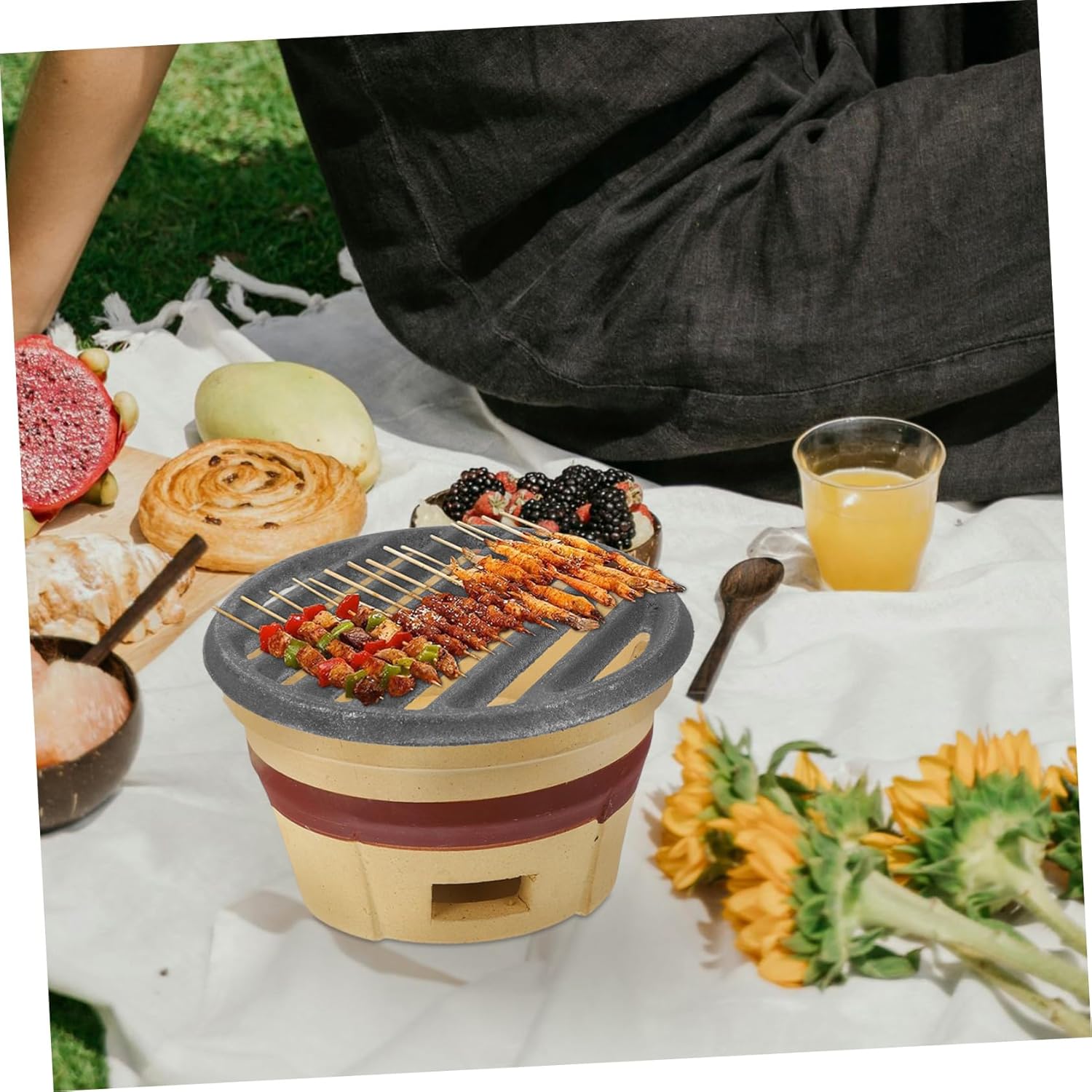 Iron Fire Grate Durable BBQ Grill Replacement for Outdoor Cooking Maximizes Heat Distribution Easy Maintenance Versatile Use Fireplaces