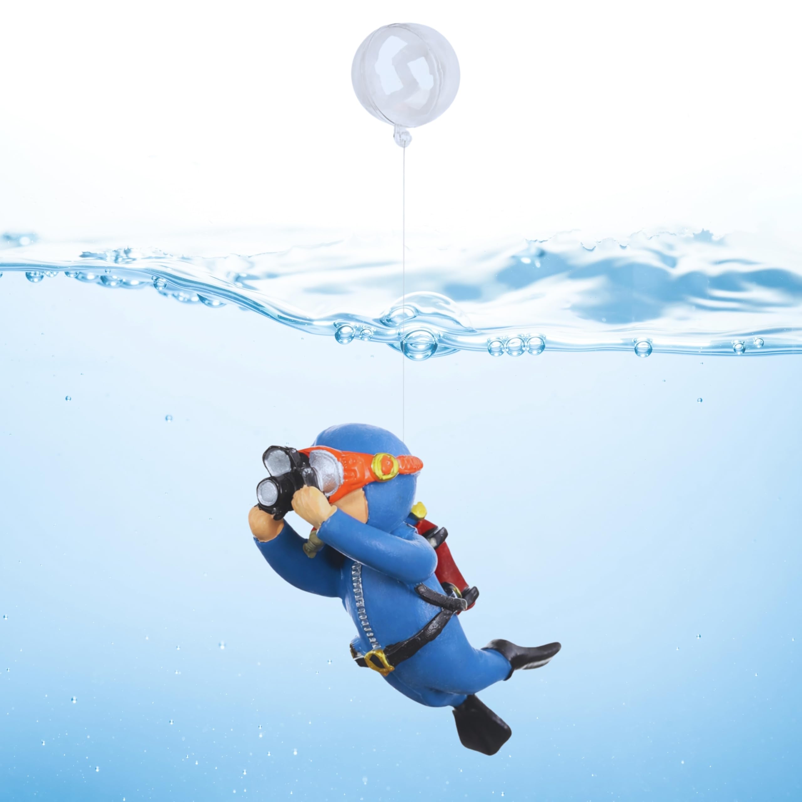 Aquarium Resin Cute Diver - (CameraMen) Cute Little Diver Decoration for Home Office, Creative Fish Tank Accessories, Decorations, Marine Landscaping