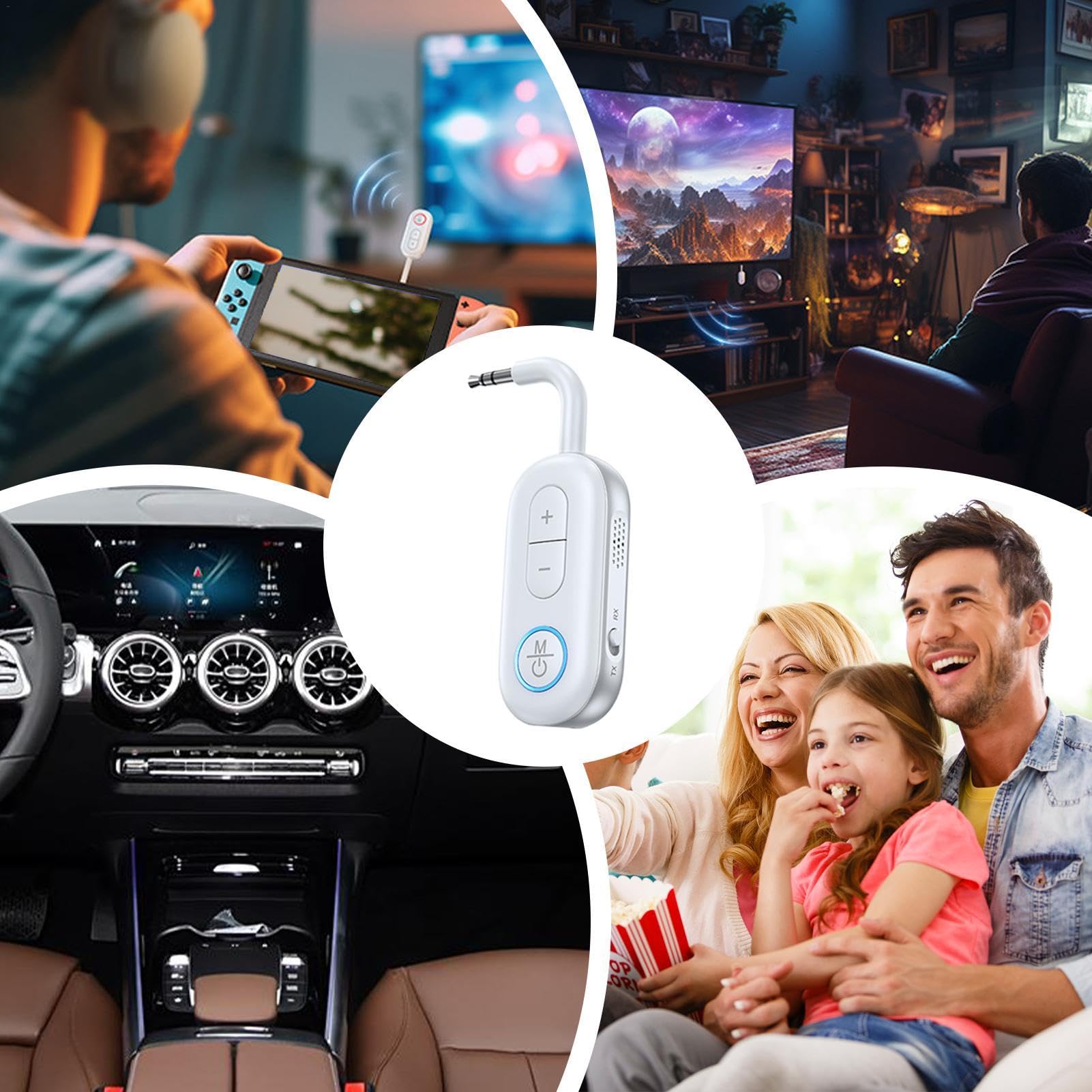 Ricevitore AUX per auto, adattatore AUX per auto | Adattatore di ingresso