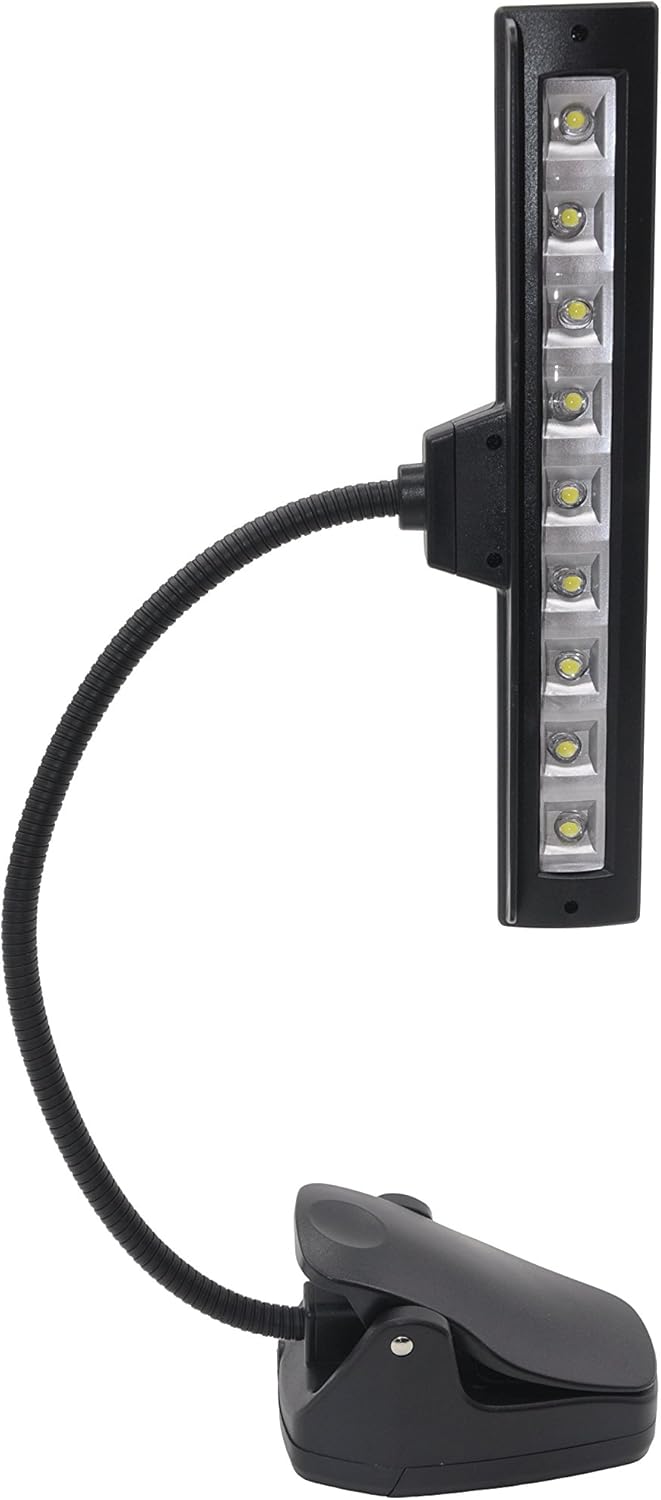 Karlling Portable Clip On Adjustable Neck 9 LEDs Music Stand Light Piano Orchestra Lamp Reading Light USB Book Lights