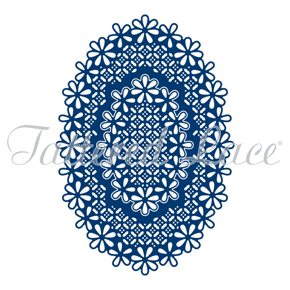 Tattered Lace Essentials Die - Laced Edge Oval Laces Etl361