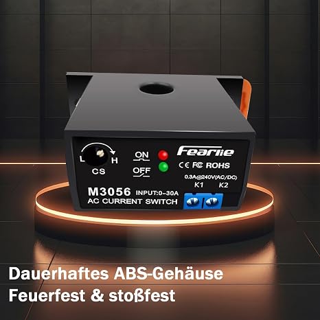 Miniature Current Switch AC Current Meter Switch 0-30A Normally Closed Current Sensor Control Switch (M3056)