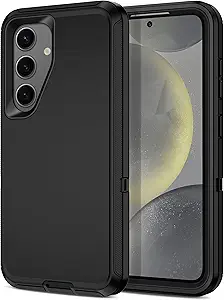 for Samsung Galaxy S24 Plus Case,Galaxy S25 Plus Case Shockproof Dust/Drop Proof 3-Layer Full Body Protection [Without Screen Protector] Rugged Heavy Duty Cover,Black