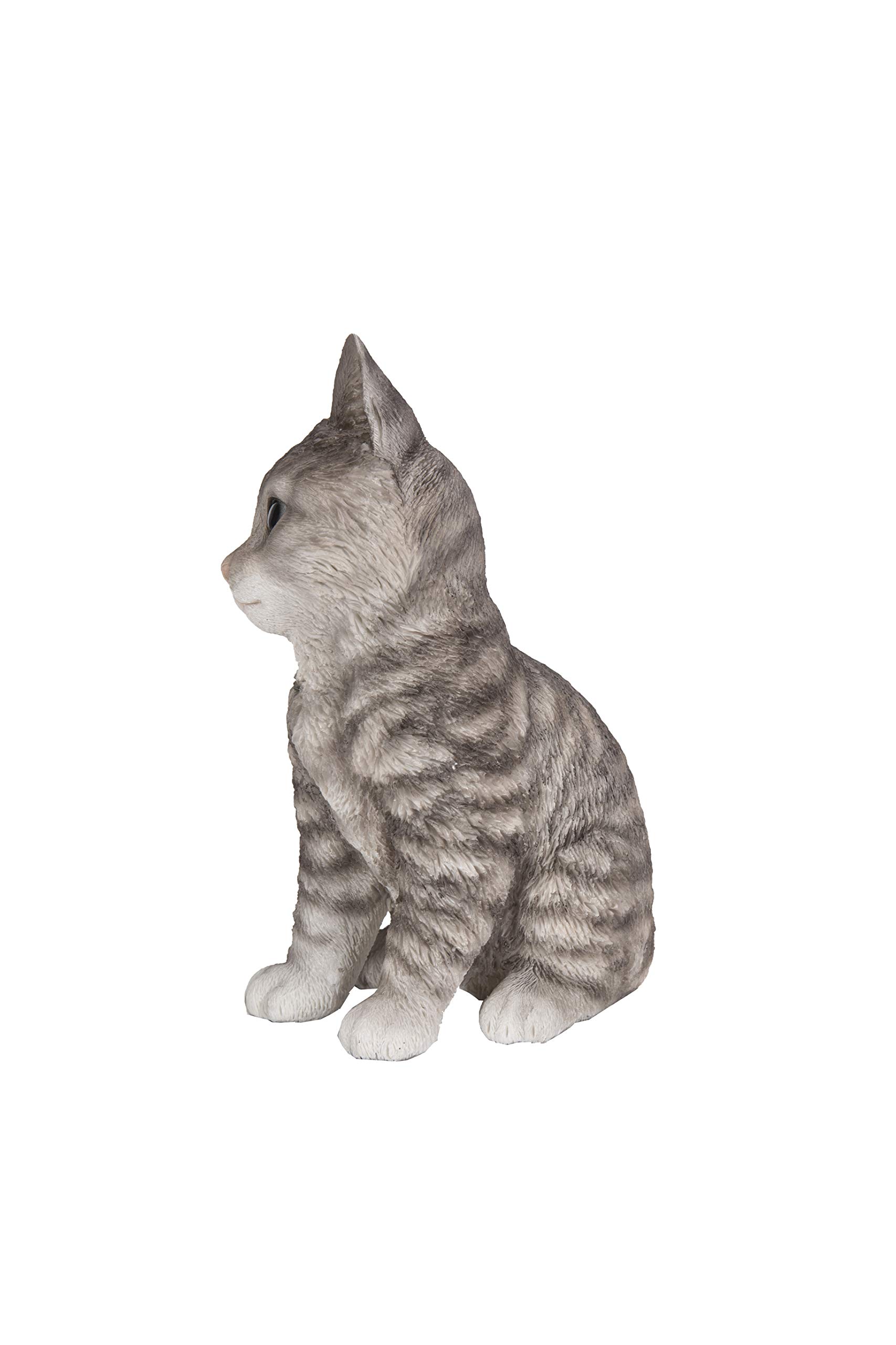 Hi-Line Gift Ltd. Gatito Gris inclinable para la Cabeza Sentado