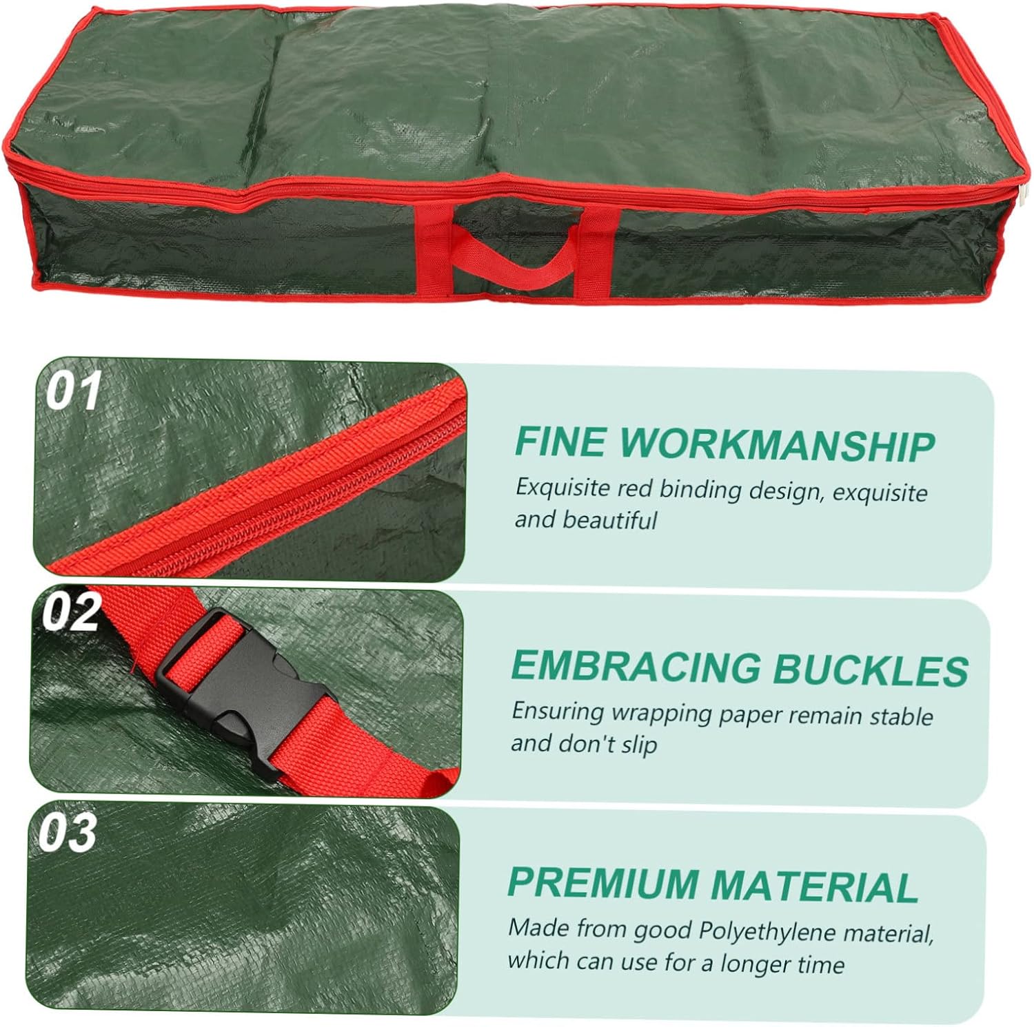 Ciieeo under Bed Storage Bag Wrapping Paper Organizer Decorative Storage Box Large Capacity