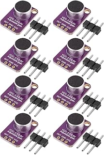 8PCS MAX4466 Electret Microphone Amplifier, Sound Sensor Module Adjustable Gain Blue Breakout Board for STM Arduino Raspberry
