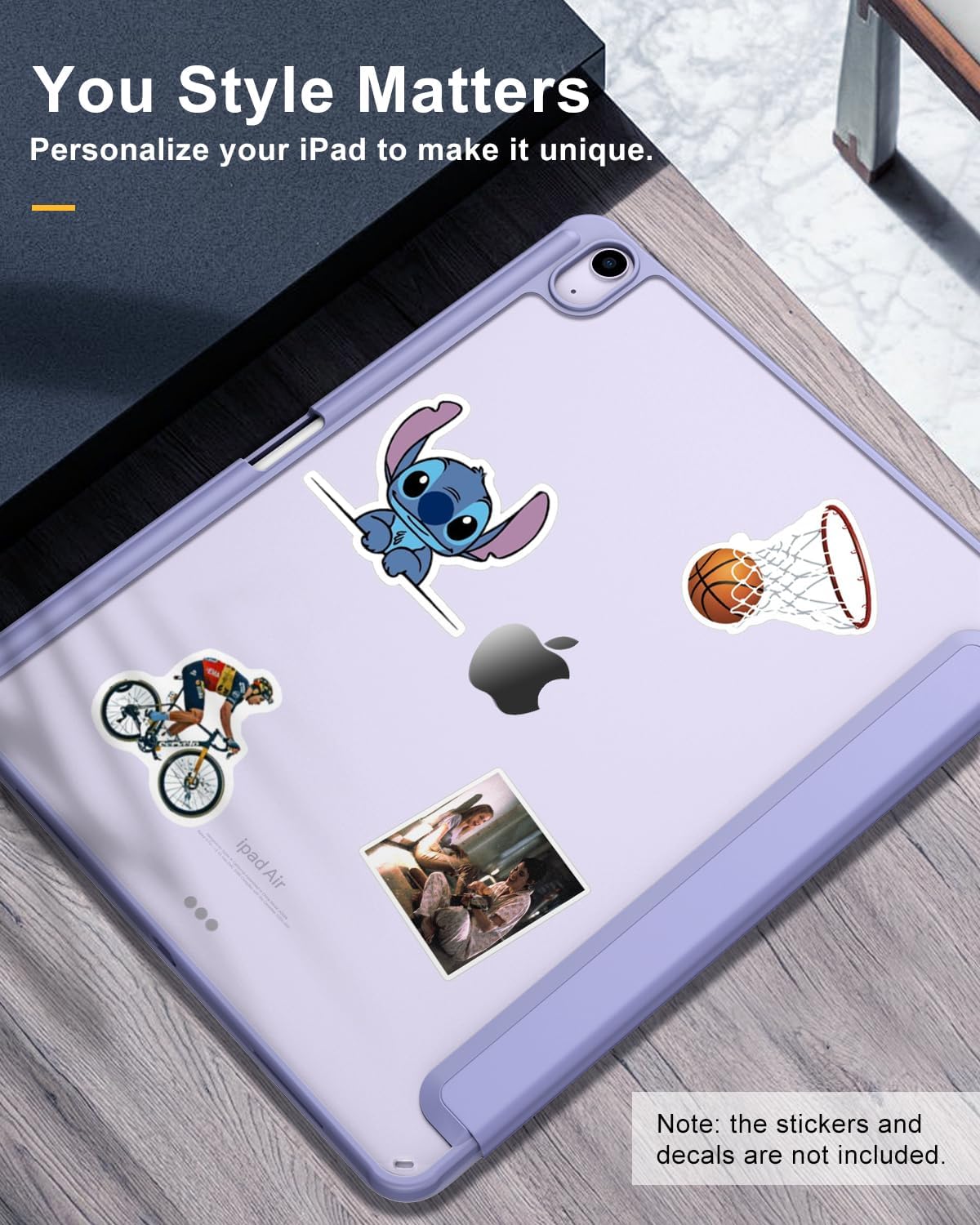 TiMOVO Case for New iPad Air 13 inch (M4/M3/M2-2026/2025/2024) with Pencil Holder, Slim Stand Protective Cover with Clear Transparent Back Shell for iPad Air 13 inch, Auto Wake/Sleep, Lavender Purple