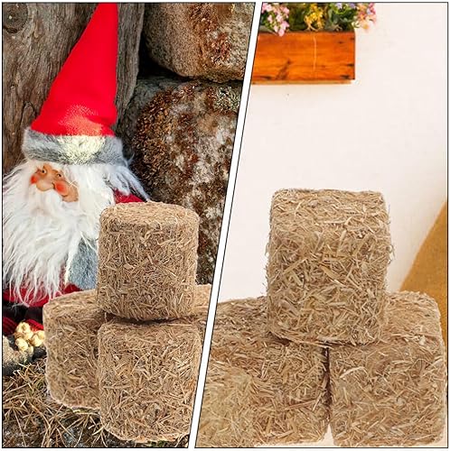 Miniatura 5 de 12 piezas de mini balas de imitación de otoño artesanal, figuras en miniatura, pequeña decorativa para manualidades, casa de muñecas, establos de