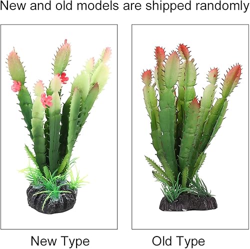 Miniatura 7 de Planta artificial de cactus, plantas acuáticas de plástico de simulación, terrario, reptiles, hábitats, decoración del hogar, para peces, acuarios,