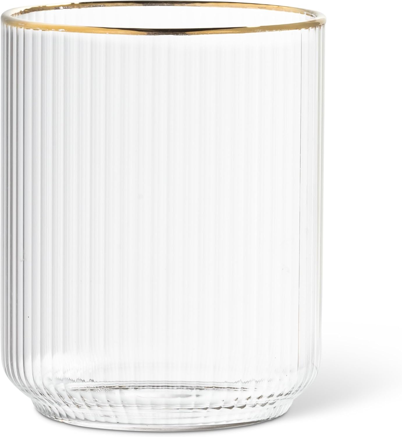 Abbott Collection Tight Vertical Optic Wine Goblet with Gold