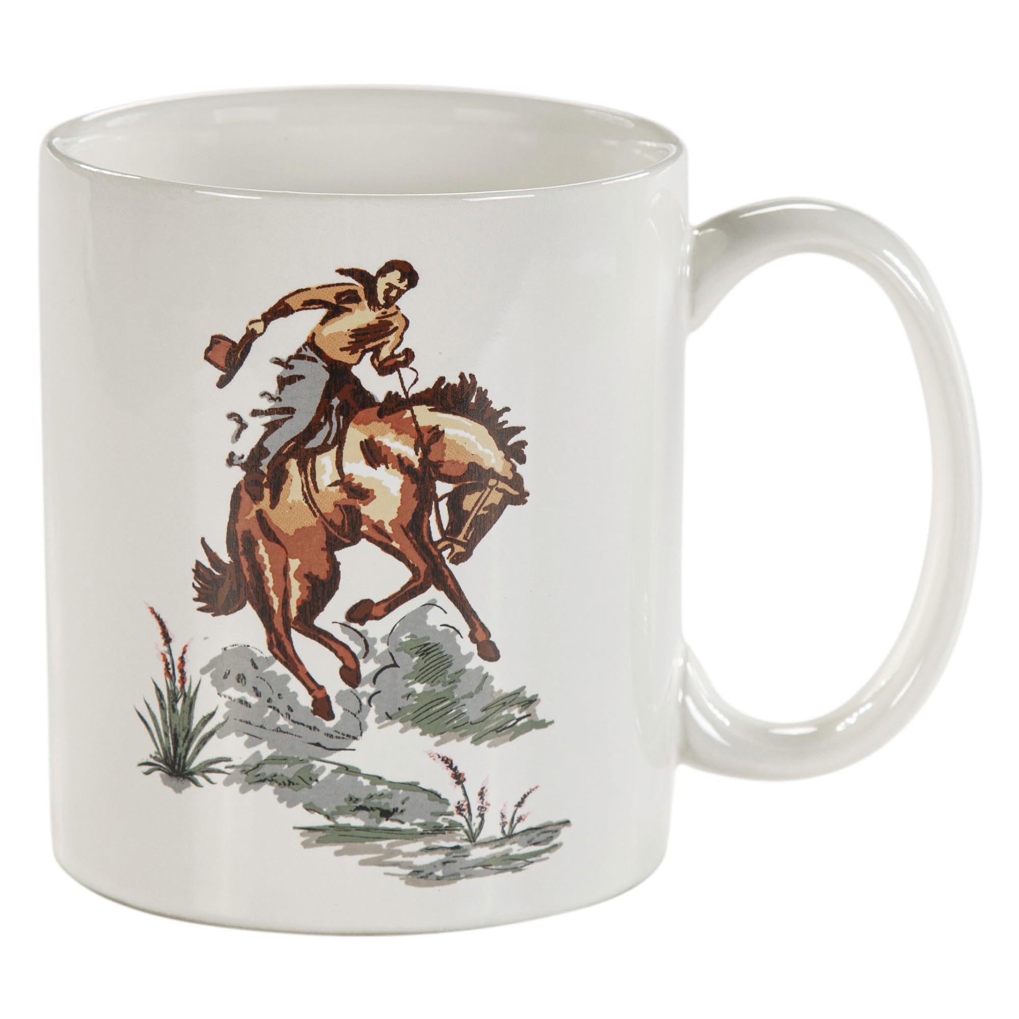 Amazon.com: Paseo Road Ranch Life Coffee Mug Set of 4, Cowboy Pattern Ceramic  Mugs For Tea Cocoa Hot Chocolate, Cups with Handle for Hot or Cold Drinks,  Western Rustic Design : Home