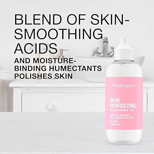 Miniatura 6 de Neutrogena Skin Perfecting - Exfoliante facial líquido diario con mezcla de 7 AHAPHA  HA para suavizar exfoliar y reponer la piel seca exfoliante