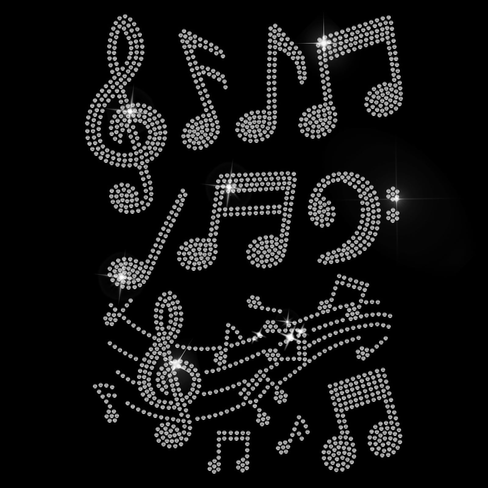 Emblems On Notes Amazon.com: 8 pcs Bling Music Notes Rhinestone Iron On 3