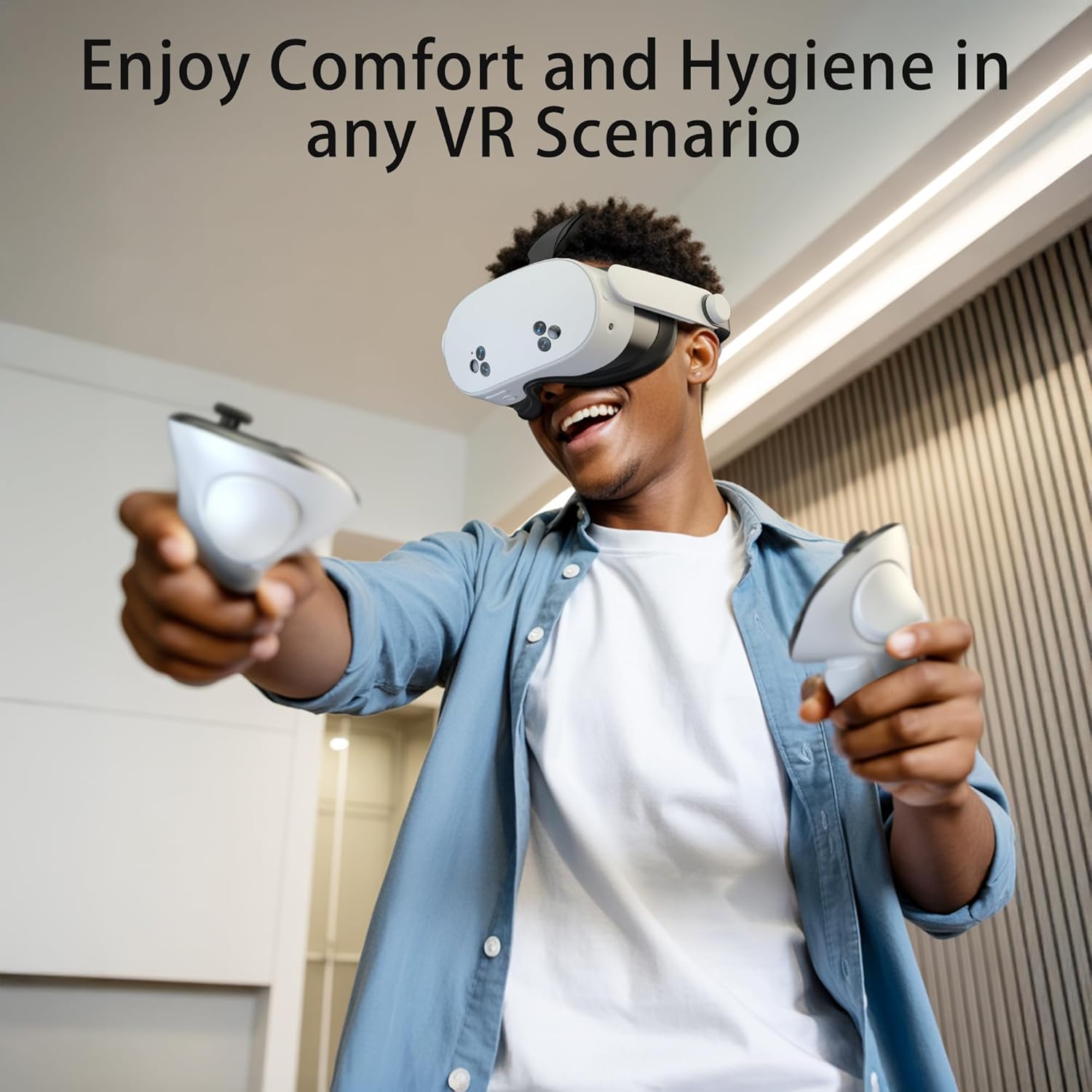 APEXINNO Silicone Face Pad Cover Compatible with Meta Quest 3S Accessories, Face Cushion Cover and Anti-Leakage Nose Pad Compatible with Oculus Quest 3S Original VR Headset, Soft, Durable, Washable - Image 6