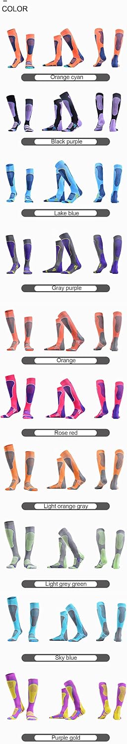 1 Pair Winter Men Women Thermal Ski Socks Sports Socks Snowboarding Cycling Adult Skiing Thicker Leg Warm