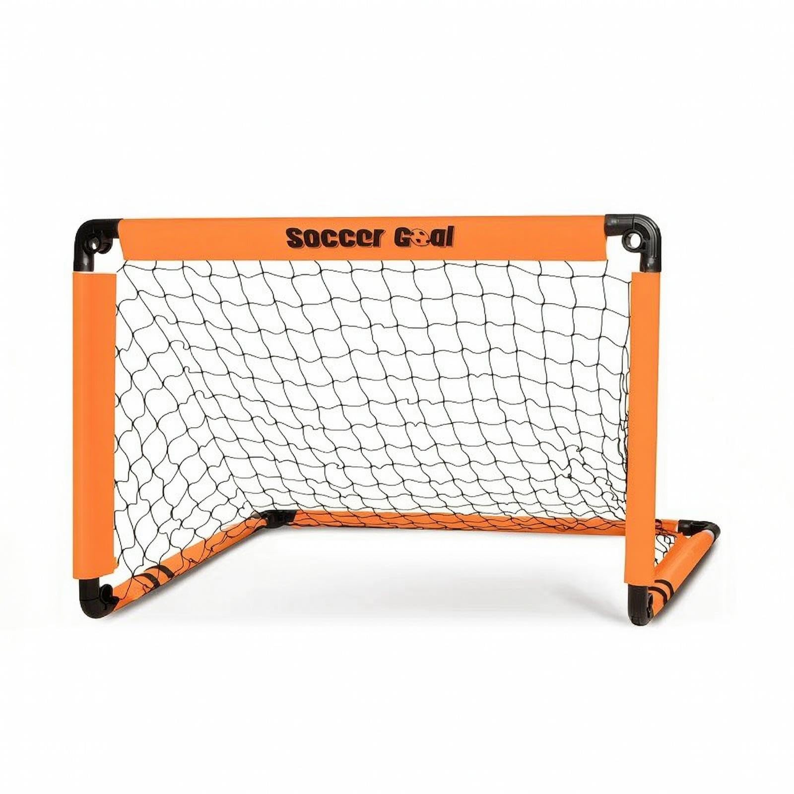 Foldable Soccer Goal Compact Portable Soccer Goal Lightweight Athletic Gear for Kids, Adolescents, Training, Backyard, Outdoor S B Orange-image-45