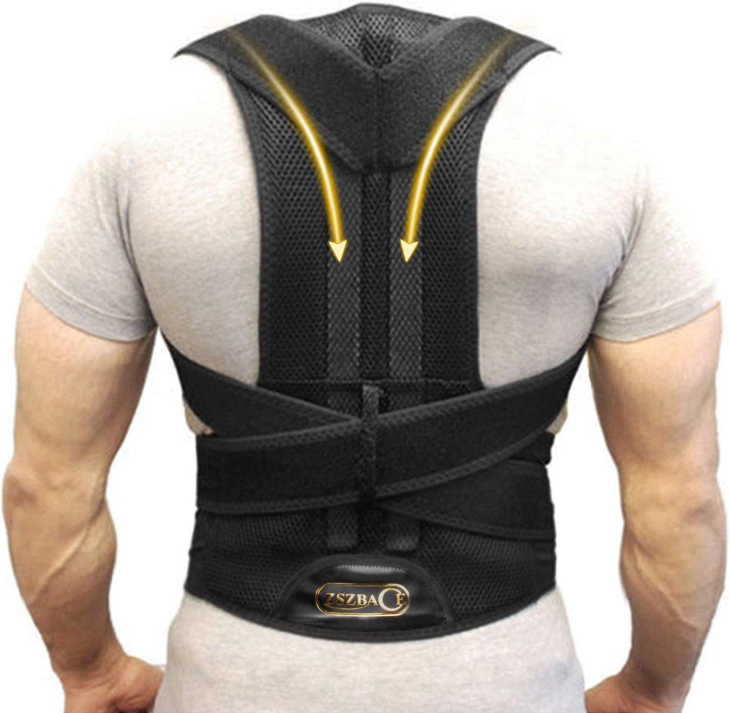 ZSZBACE (XXL) - Back Support Belts Posture Corrector Back Brace Improves Posture and Provides For Lower and Upper Back Pain Men and Women (XXL)